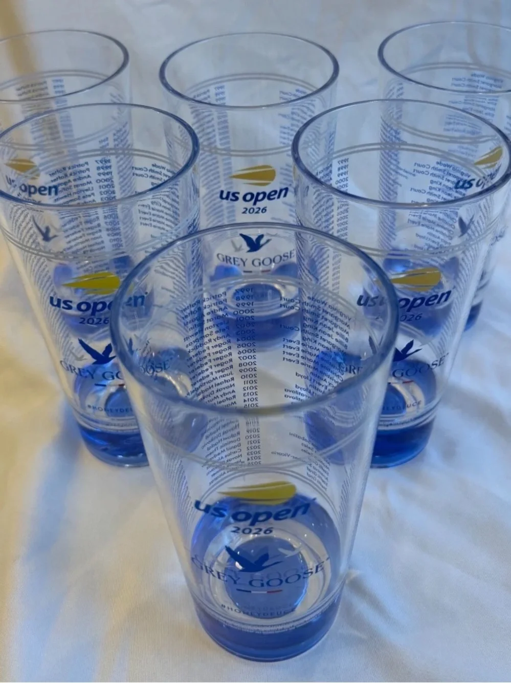 2026 US Open Tennis Grey Goose Honey Deuce Set Of 6 (Six) Souvenir Cups